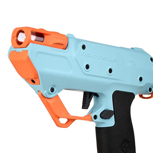 Worker Nightingale Blaster Pro, Strong Magnetic Semi-Auto Flywheel Half Dart Blaster Pistol Toy Free Diy (Battery Not Included) Blue #TOP2