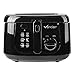 Vencier 2.5L Electric Deep Fryer for Countertops with Non-Stick Coating, Internal Mesh Basket, Safety Handle, and Viewing Window – Effortless Cleaning (Black)