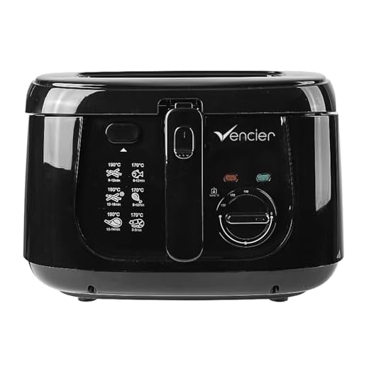 Vencier 2.5L Black Countertop Deep Fryer