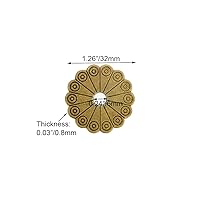 Vista 2 de Tiazza - 10 piezas de arandelas de placa trasera de latón, decoración clásica de muebles, junta de latón, accesorios de herrajes de bronce