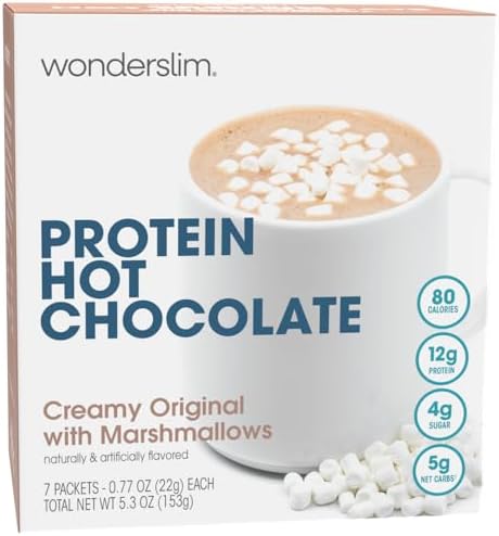 Wonderslim Protein Hot Chocolate โ 7 Count (Chocolate w/Marshmallows)