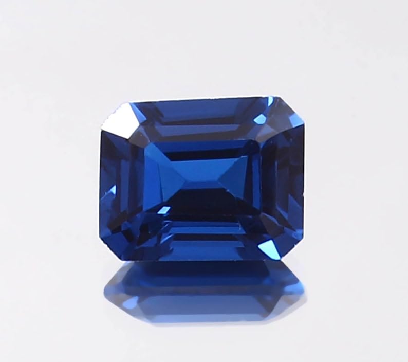 Saphir bleu naturel taille radiante 9x7mm pierre gemme bague collier pendentif