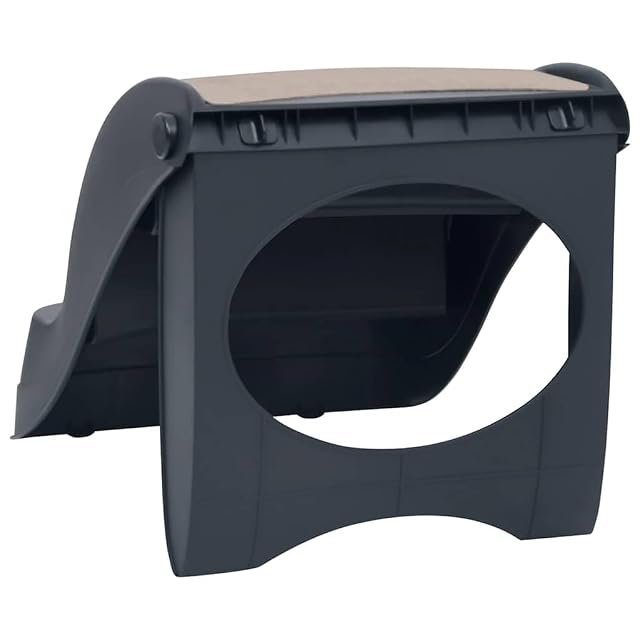 Foto 8 de 8 de vidaXL Escalera para Perros Plegable de 3 peldaños Gris Oscuro