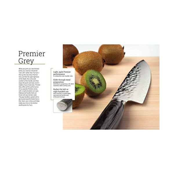 Shun Cutlery Premier Grey Bread Knife 9”, Long Serrations Glide Through