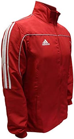 adidas Combat Sports Light Track Jacket w/Classic 3 Stripes - Red White - Medium