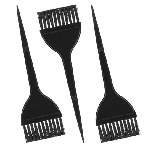 Ymapinc 3 Pièce Pinceau Coloration Cheveux,6 × 20 cm Pinceau Couleur Cheveux,Accessoires de Salon Coiffure pour la Coloration des Cheveux Chez le Coiffeur Ou à la Maison (Noir)