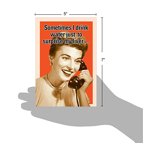 Nobleworks - Funny Retro Birthday Card With Envelope - Adult Humor, Celebration Greeting - Drink Water 8915 #TOP5