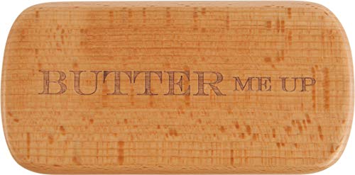 Talisman Designs Laser Etched Vivid Beechwood & Stoneware Butter Dish With Lid Butter Me Up Solid Wooden Lid Butter Holder Fun & Functional Kitchen Supplies #TOP5
