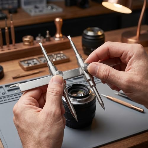 Llave de reparación de lente de cámara Qivine inglesa universal para limpiar objetivos de 10-130mm 8