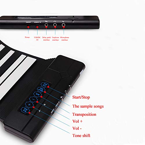 YONGCHY 88-Key Main Piano Roll Piano Portable Épaississement Silicone Portable Main Piano Roll Investissement Bluetooth Main Piano Roll - Les Beatles, Paul McCartney, John Lennon, RIngo Starr, George Harrison YONGCHY 88-Key Main Piano Roll Piano Portable Épaississement Silicone Portable Main Piano Roll Investissement Bluetooth Main Piano Roll – Image 3