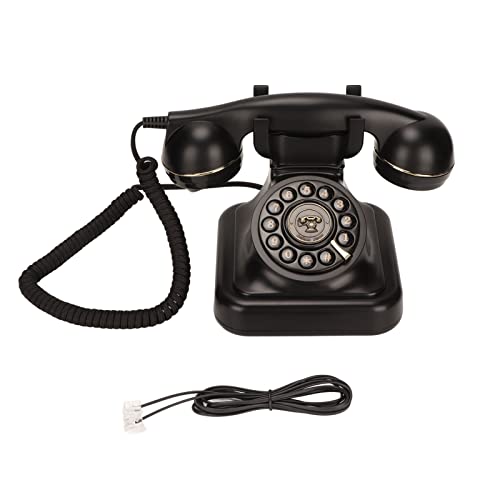 Téléphone fixe vintage Sxhlseller rétro à bouton de disque pour bureau