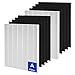 Fil-Fresh 115115 Replacement Filter A, Compatible with Winix Plasmawave Air Purifiers C535, 5300, 5300-2, 6300, 6300-2, P300, AM90, C909, 9800, 2 True HEPA Filters + 8 Activated Carbon Filters