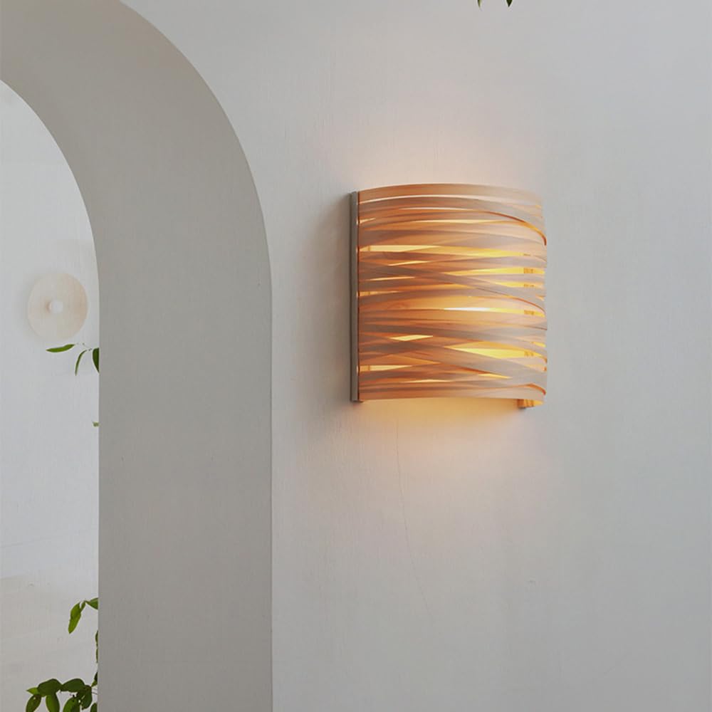 Kinkiet artystyczny, półcylindryczna lampa ścienna w stylu retro, do montażu wewnątrz, nowoczesne oświetlenie ścienne w stylu nordyckim do korytarza hotelowego