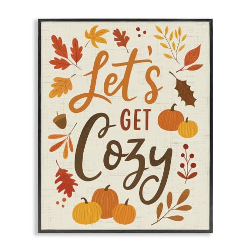 Autumnal Leaf Sprigs Cozy, 16 x 20 Inch Framed Giclée Print