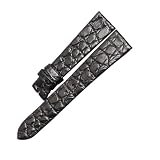 PNESHGTT Kompatibel mit CARL F. BUCHERER MANERO 00.10922 ALLIGATORLEDER-UHRENARMBAND(BLACK)