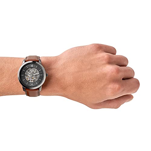 FOSSIL Herrenuhr Neutra Automatic, 44mm Gehäusegröße, Automatikwerk, Lederarmband