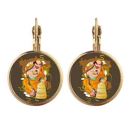 Boucles d'oreilles pendantes à clip Dix-huit Arhats couleur or sans perçage des oreilles