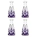 Lewondr Diffuseur en Verre [Lot de 4], Flacon à Bâton de Roseau, Diffuseur d'Aromathérapie Conique, Bouteilles d'Arôme de Rechange Diffuseurs à Bâtonnet Parfum aux Huiles – Violet