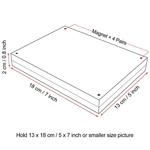 Boxalls 5X7 Acrylic Picture Frames - 5 Pack, Clear Frameless 5X7 Inches Photo Frames With Magnetic, Double Sided Transparent Desktop Frame(5 Pack) #TOP3
