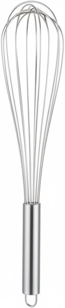 Stainless Steel Balloon Whisk Set for Hand Mixing, Beating Eggs, and Blending Batters - Durable Kitchen Utensil
