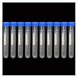 MENGKE 10 Stück Wissenschaftliches Lehrbuch, Labor, 10 Ml, Schraubverschluss, Behälter, Intrigen, Reagenzglas, Probenanalyse, Reagenzflasche