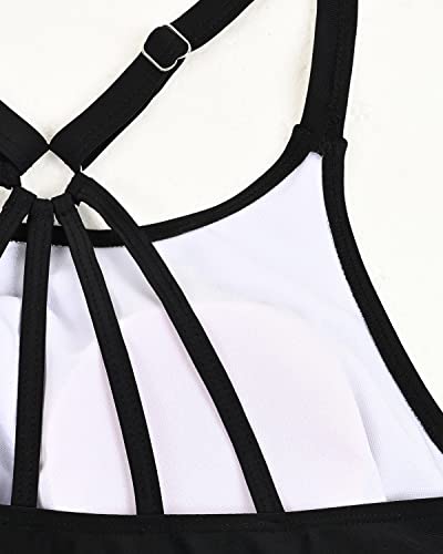 Holipick Womens Tankini Swim Top Only Tankini Bathing Suit Tops No Bottom Black #TOP3