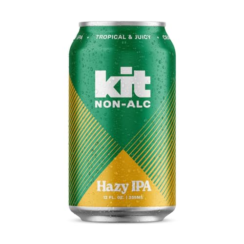 Kit Non-Alc - Non-Alcoholic Craft Beer – Hazy IPA - 6 Pack, 12 FL OZ, 4 Simple Ingredients – Gluten-Removed, Vegan Friendly, Dairy Free (Hazy IPA)