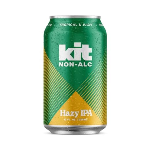 Kit Non-Alc - Non-Alcoholic Craft Beer – Hazy IPA - 6 Pack, 12 FL OZ, 4 Simple Ingredients – Gluten-Removed, Vegan Friendly, Dairy Free (Hazy IPA)