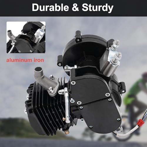 HETEPPTR 80CC 2 Stroke Bicycle Engine 1.65 HP Motorized Engine Single Cylinder Bike Engine Motor CDI for Most 26-28\" Mountain Bikes, Cruisers, Motorcycles