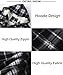 SCODI Men's Flannel Shirt Jacket Fleece Sherpa Lined Plaid Jackets Coat Full Zip Up Hoodie Winter Outwear Black White Large