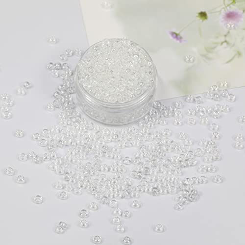 Bala&Fillic Clear Pearl Color 3mm Seed Beads About 3600pcs/100Grams in Bag - Image 3