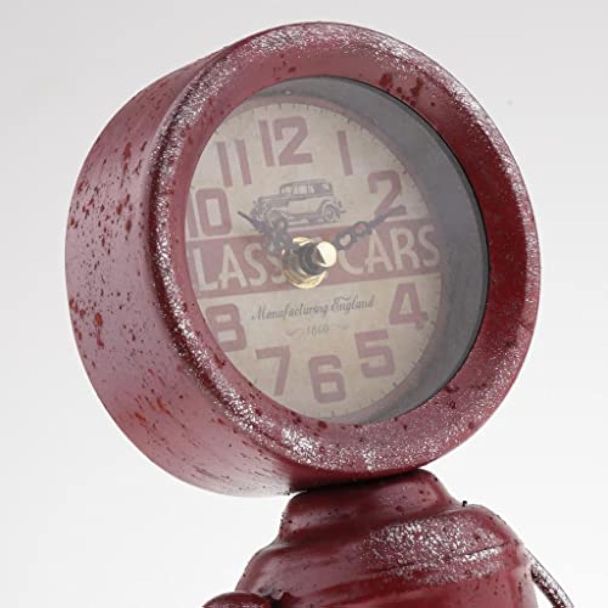 Creative Retro Clock for Home Decor, Red