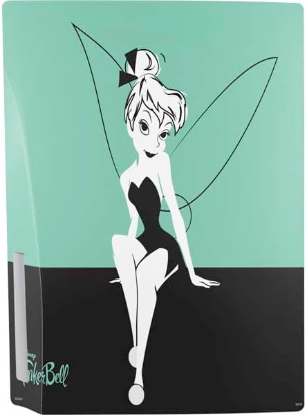 Skinit Decal Gaming Skin Compatible with PS5 Bundle - Officially Licensed Disney Tinker Bell Color Block Design
