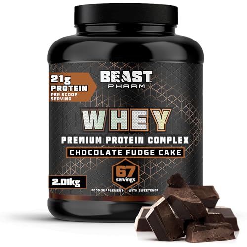 Beast Whey Protein Powder 2kg - 67 Servings - High 21g per Shake - Chocolate Protein Powder