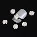 Vip Beauty Shop Silver Rose Flower 10 Pieces Silver 3d Alloy Nail Art Slices Glitters DIY Decorations