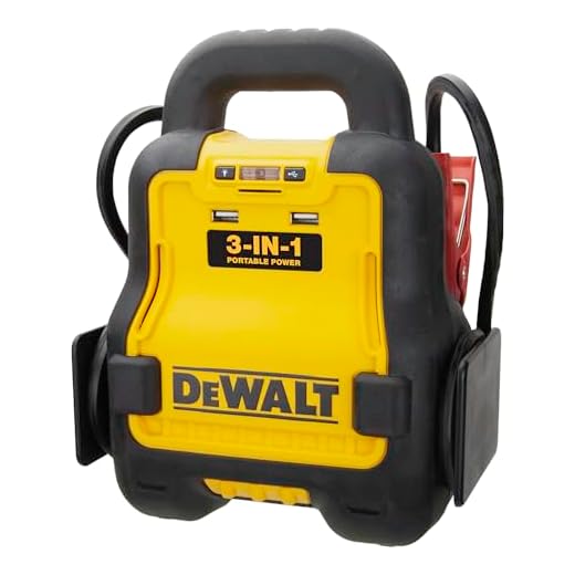 DEWALT DXAE20VBB Automotive Battery Booster and 12V Jump Starter with USB Power Station: Powered by Standard 20V MAX and FLEXVOLT Tool Batteries
