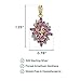 MORGAN & PAIGE .925 Sterling Silver 18K Yellow Gold Plated Diamond-Accented Genuine Amethyst Birthstone Cluster Pendant Necklace for Women - Hypoallergenic Pendant Necklace for Her, 18