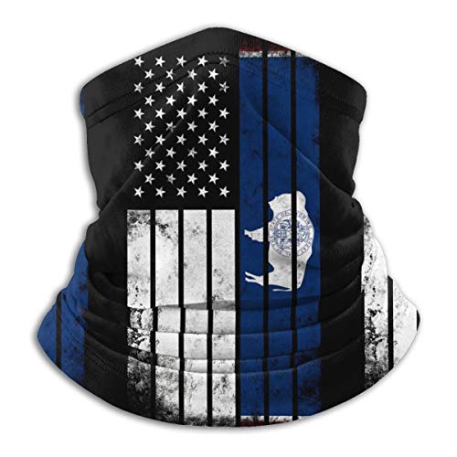 Distressed Wyoming Flag Neck Gaiter Headwear Bandana Magic Scarf Balaclava Face Sun Mask