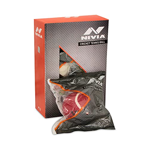 Nivia Heavy Tennis Ball Cricket Ball (Pack Of 12), Red #TOP2