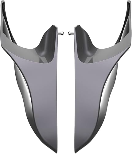 Miniatura 464 de Advanblack Barracuda - Cubiertas laterales estiradas plateadas (brillantes), paneles extendidos para Harley Touring Street Glide Road Glide Electra