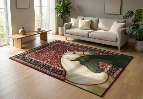 Image of BLUSH & BLOOM 3 x 5 Feet Area Rugs Washable Rug: Modern Animal Print Living Room Rug Soft Anti-Skid Thin Carpet Indoor Floor Non-Shedding Carpets for Bedroom Dining Farmhouse Nursery Home Office