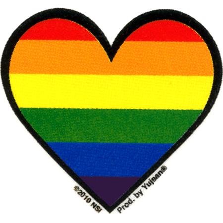 NSI - Mini Rainbow Gay Pride Heart Autocollant Sticker - 2"x2" - Weather Resistant, Long Lasting for Any Surface Cover