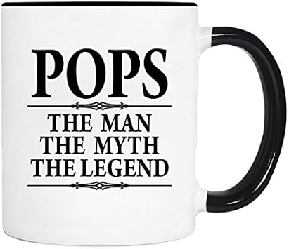 11oz Pops Mug - Pops The Man The Myth The Legend Design, Pops Gifts, 11oz Ceramic Coffee Cup