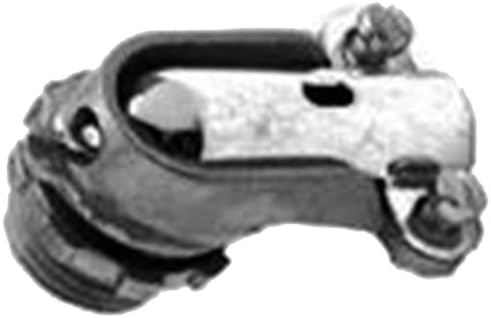 Bridgeport 801-DC2 3/8-Inch Zinc Die Cast Flexible Metal Conduit 90-Degree Connector, 10-Pack