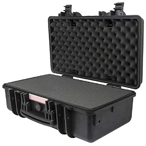Monoprice Weatherproof Hard Case - 22 X 14 X 8 Inches - With Customizable Foam, Ip67, Shockproof, Name Plate, Black #TOP2