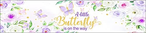 36 Pack of Flower Style A Little Butterfly is on the Way Water Bottle Label Stickers for Baby Shower Party Decoration