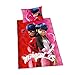 Produktbild Herding Miraculous Ladybug und Cat Noir Bettwäsche Set, Mehrfarbig, Kopfkissen Bezug 65 x 100 cm, Bettdecken Bezug 160 x 210 cm