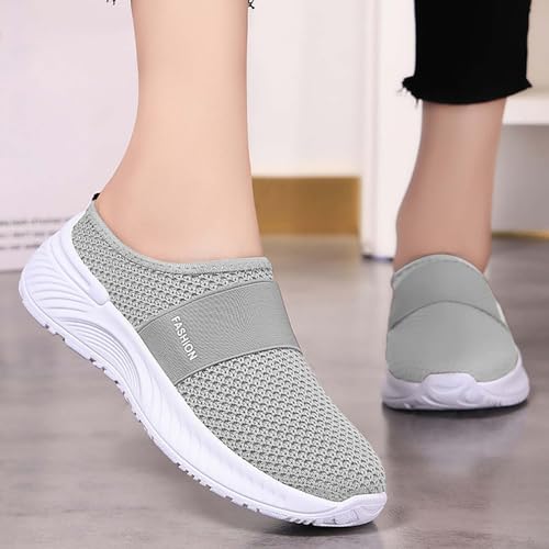 Mules for Women Summer Closed Toe Slip On Open Back Orthopedic Shoes Mesh Diabetic Walking Slides Walking Slippers Lightweight Comfortable Sandals3