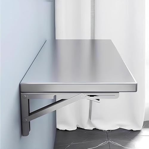 Space-Saving Foldable Stainless Steel Wall-Mounted Kitchen Shelf for Organization, Heavy-Duty Storage Rack, Ideal for Small Kitchens and Easy Installation