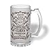 Bee Ingenious Jarra cerveza personalizada de cristal esmerilado. Regalo día del padre: Maestro o Maestra cervecero el mejor con nombre, año y texto personalizados (Maestro)